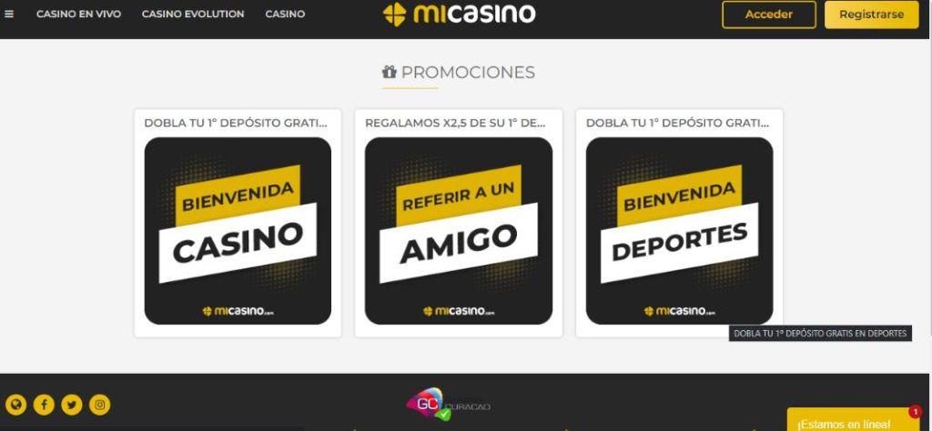 código promocional mi casino