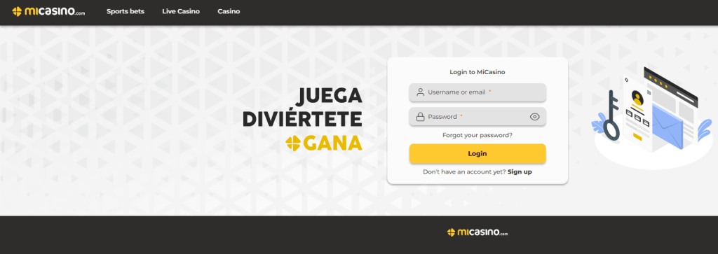 Mi Casino login.